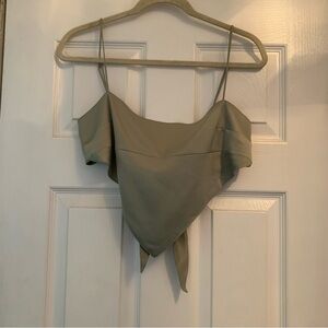 DANIELLE BERNSTEIN Olive Bandana Top